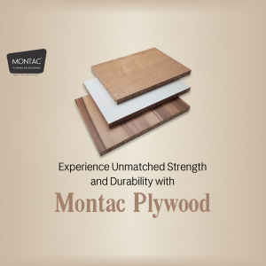 Stacked Montac Plywood sheets showcasing different finishes