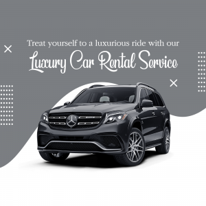 Black luxury SUV car rental service advertisement