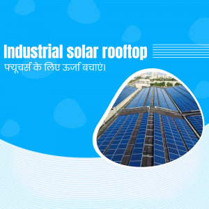 Image of an industrial building rooftop covered in solar panels