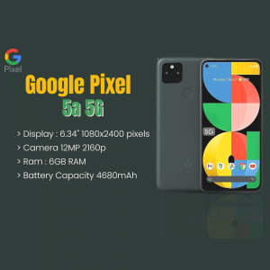Google Pixel 5a 5G phone with specifications