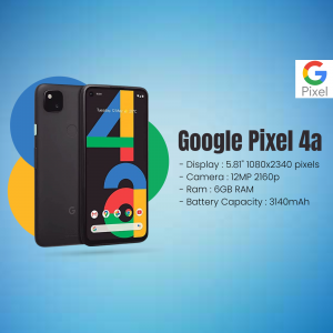 Google Pixel 4a smartphone with specifications