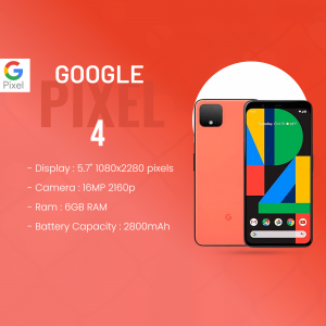 Google Pixel 4 smartphone with key specifications