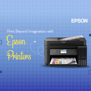Epson printer with the tagline 'Print Beyond Imagination'