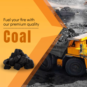 Image of coal and heavy machinery for coal supply