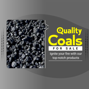 Image of black coal with text advertising quality coals for sale.