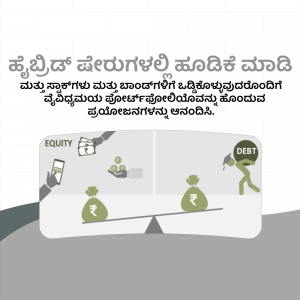 Illustration depicting the balance between equity and debt investments with money and people representing each.