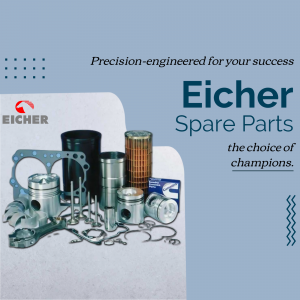Eicher Spare Parts - Engine components including filters, pistons, and connecting rods.