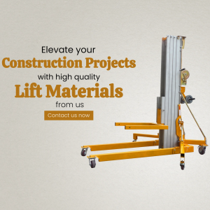 Construction lift equipment for material handling