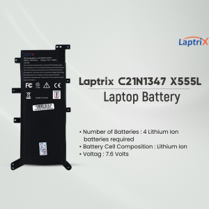 Lapttrix C21N1347 X555L Laptop Battery - Replacement Battery