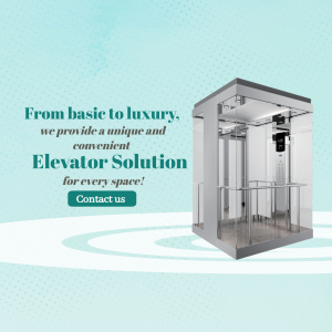 Stainless steel home elevator with interior lighting and control panel