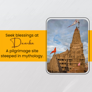 Image of Dwarkadhish Temple in Dwarka, Gujarat, India