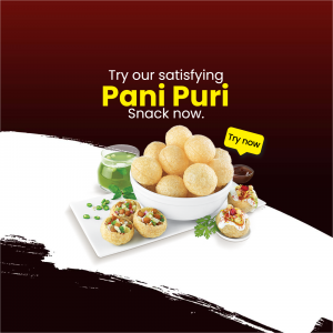 A close-up shot of Pani Puri, a popular Indian street food snack.