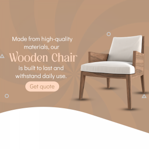 A stylish wooden chair with a white cushion, showcasing quality craftsmanship.