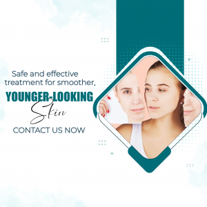 Advertisement for a skin treatment promising smoother, younger-looking skin.
