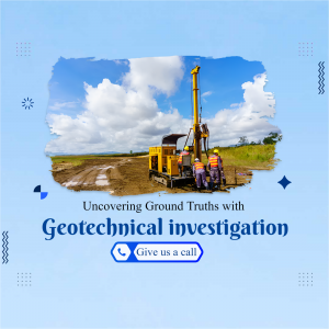 Geotechnical investigation drilling rig with workers in a field