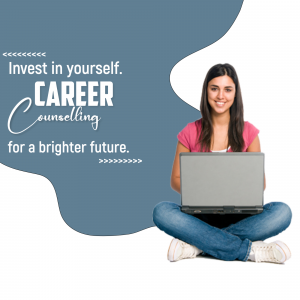 Woman using laptop for career counselling