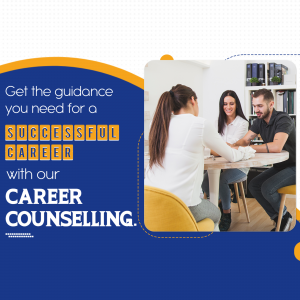 Image of three people in a career counseling session.