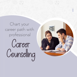 Image of a career counselor assisting a student with their career path.