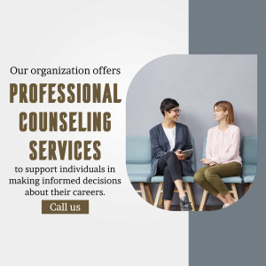 Two women in a counseling session discussing career options.