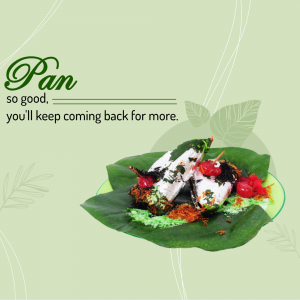 Close-up of Pan, a traditional South Asian snack