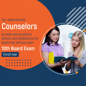 Two counselors assisting students with their studies