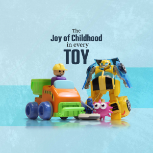 Assortment of colorful toys including a construction truck, a robot, and a character from the movie Transformers.