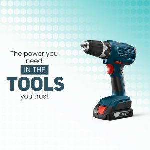 Bosch cordless power drill with battery pack on a blue and white background