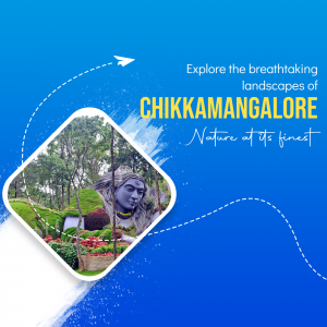 Scenic view of Chikkamagalore with a statue and lush greenery