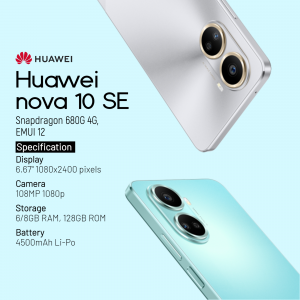Huawei Nova 10 SE smartphone with specifications