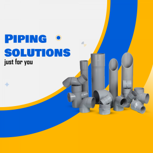 Piping solutions with various PVC pipes and fittings