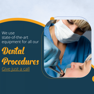 Dentist performing a dental procedure with modern equipment