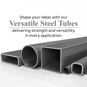 Image of various steel tubes showcasing strength and versatility.