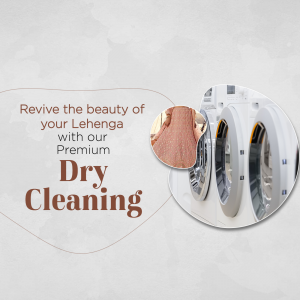 Advertisement for dry cleaning service specializing in lehengas