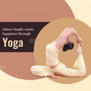 Woman practicing a yoga pose in a studio setting