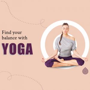 Woman meditating in a yoga pose with text overlay