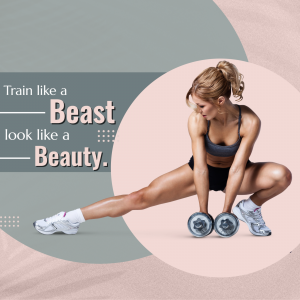 Woman doing a lunge with dumbbells, fitness motivation