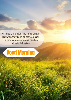 Sunrise over a field with motivational text