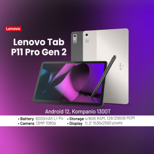 Lenovo Tab P11 Pro Gen 2 tablet with stylus and specifications