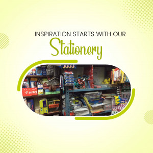A stationery shop filled with various school and office supplies.