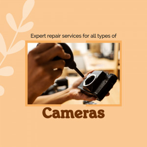 A person repairing a camera with tools