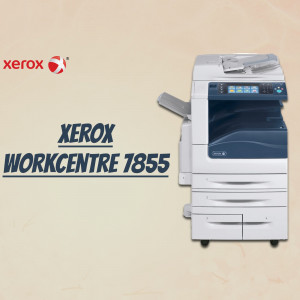 Xerox WorkCentre 7855 printer on a beige background