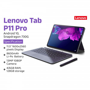 Lenovo Tab P11 Pro Android Tablet with Keyboard and Pen