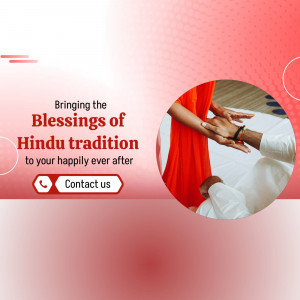 Image depicting a traditional Hindu wedding blessing ceremony.