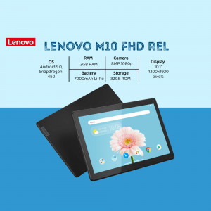Lenovo M10 FHD REL tablet with specifications