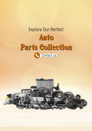 Advertisement for auto parts collection with contact information.