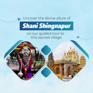 Promotional image for a guided tour to Shani Shingnapur temple.