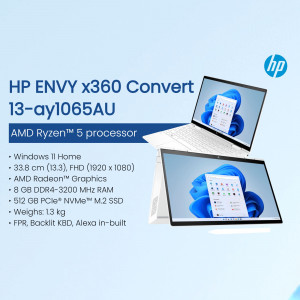 HP ENVY x360 Convertible Laptop with AMD Ryzen 5 Processor