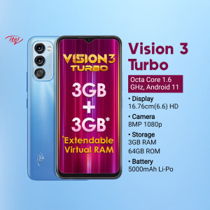 itel Vision 3 Turbo smartphone with specifications
