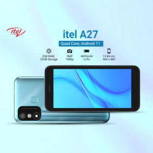 itel A27 Quad Core Android 11 Smartphone