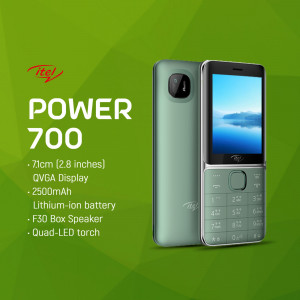 itel Power 700 green feature phone with specifications